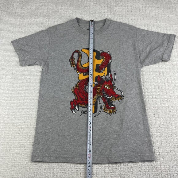 Y2K RDS skate Shirt Boys SM Red Dragon Canada Big dragon print grey (Read**) - Picture 9 of 15